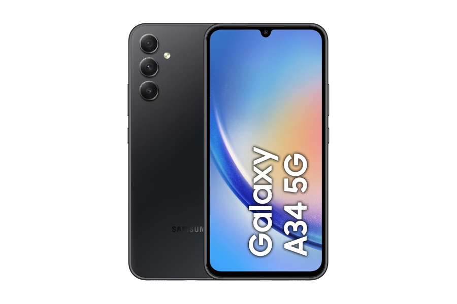 Samsung Galaxy A34 5G 128GB 6GB RAM Dual (A346B) Mobiltelefon, Graphite-fekete