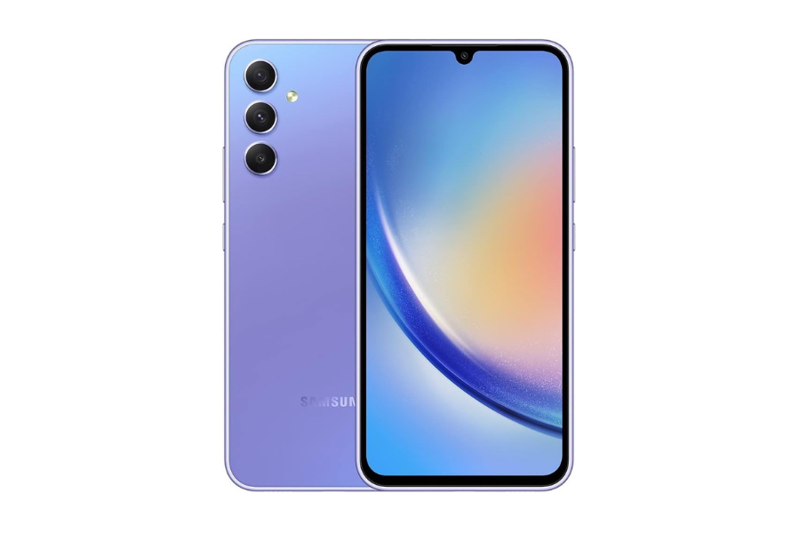 Samsung Galaxy A34 5G 128GB 6GB RAM Dual (A346B) Mobiltelefon, Violet- Lila