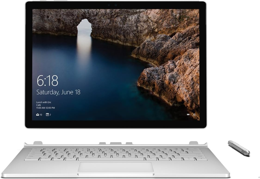 Microsoft Surface Book 13.5" 3000x2000 i5-6300U 2.40GHz 8GB  256GB 2in1 érintőkijelzős notebook /tablet, ezüst szinben