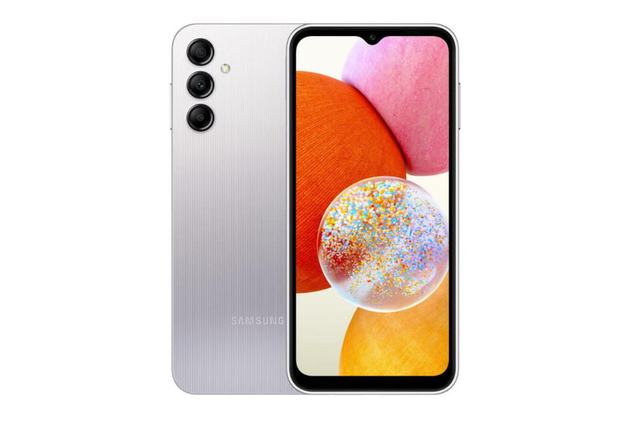 Samsung Galaxy A14 4G 128GB 4GB RAM Dual (A145F) Mobiltelefon, ezüstszürke 