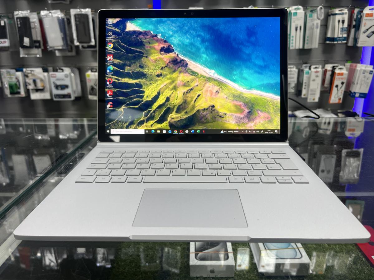Microsoft Surface Book 13.5" 3000x2000 i5-6300U 2.40GHz 8GB  256GB 2in1 érintőkijelzős notebook /tablet, ezüst szinben