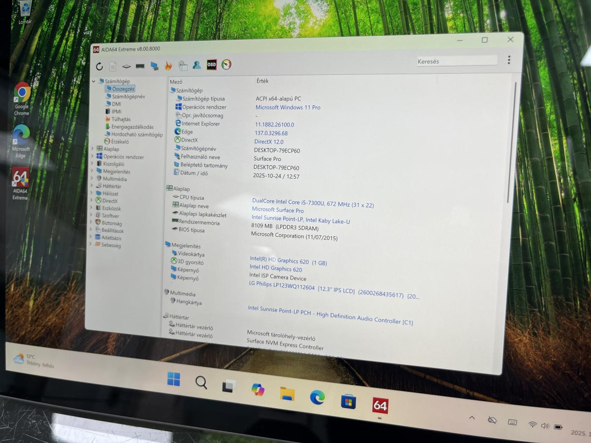 Microsoft Surface Pro 5 12.3"Windowsos táblagép-  intel i5-7300 8G /256GB SSD , billentyűzet nélkül, pen opcionális