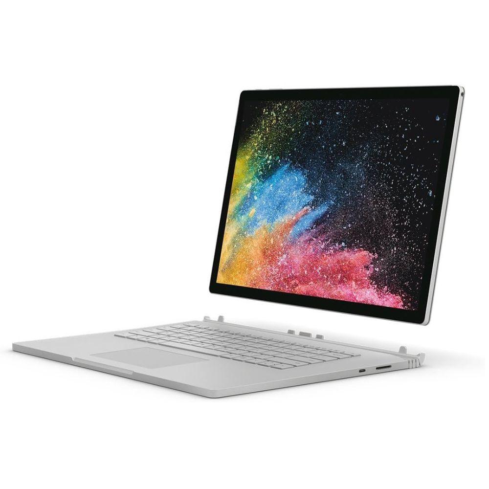 Microsoft Surface Book 2 15 , 15"  3240 x 2160 i7-8650U  16GB / 1TB SSD GTX1060 , 2in1 &eacute;rintőkijelzős notebook /tablet, ez&uuml;st szinben, haszn&aacute;lt