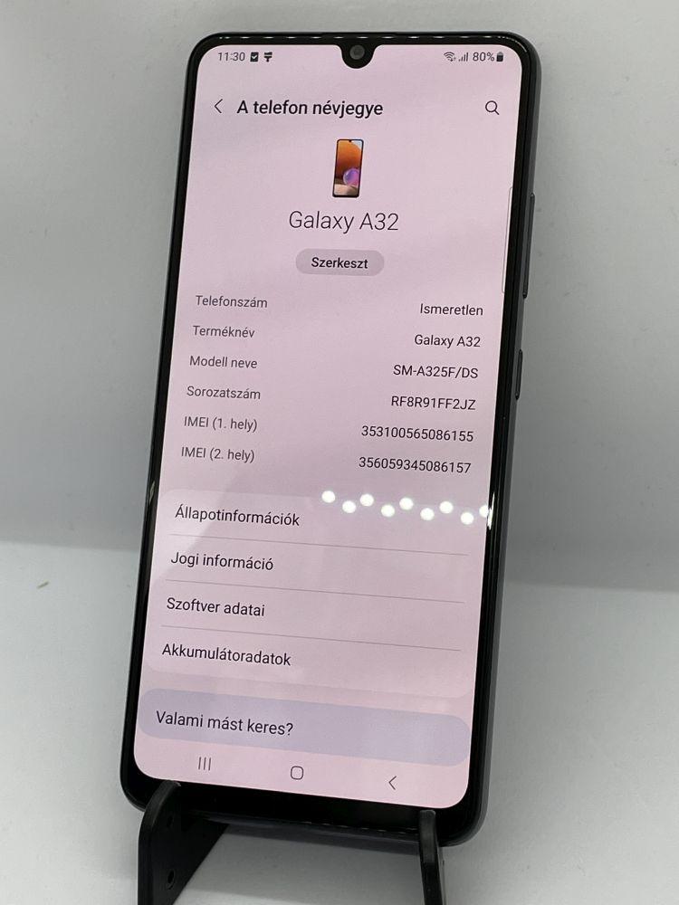 Samsung Galaxy A32 128GB 4GB RAM Dual (A325F) Fekete Használt Mobiltelefon