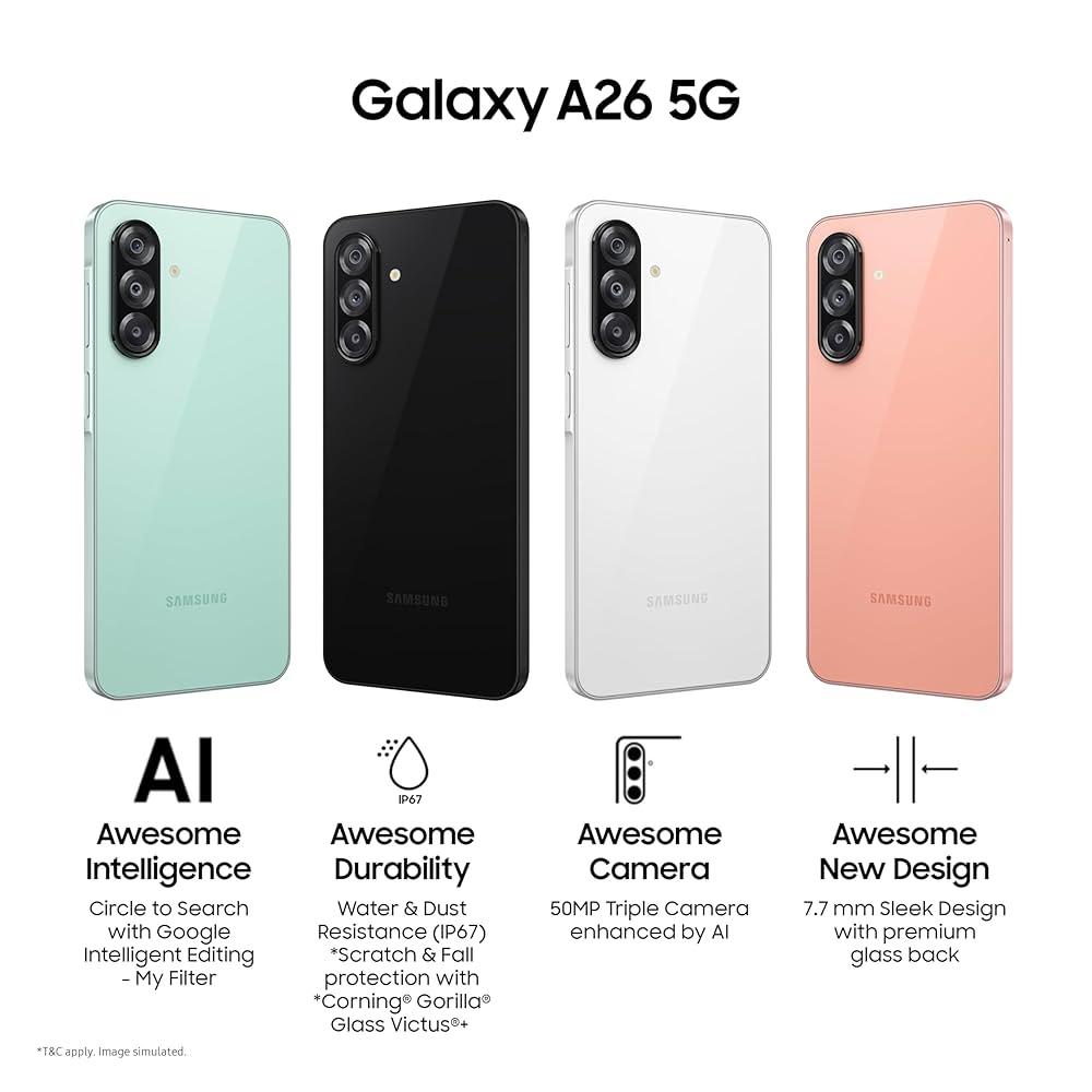 Samsung Galaxy A26 5G 128GB 6GB RAM Dual (SM-A266B) FEKETE