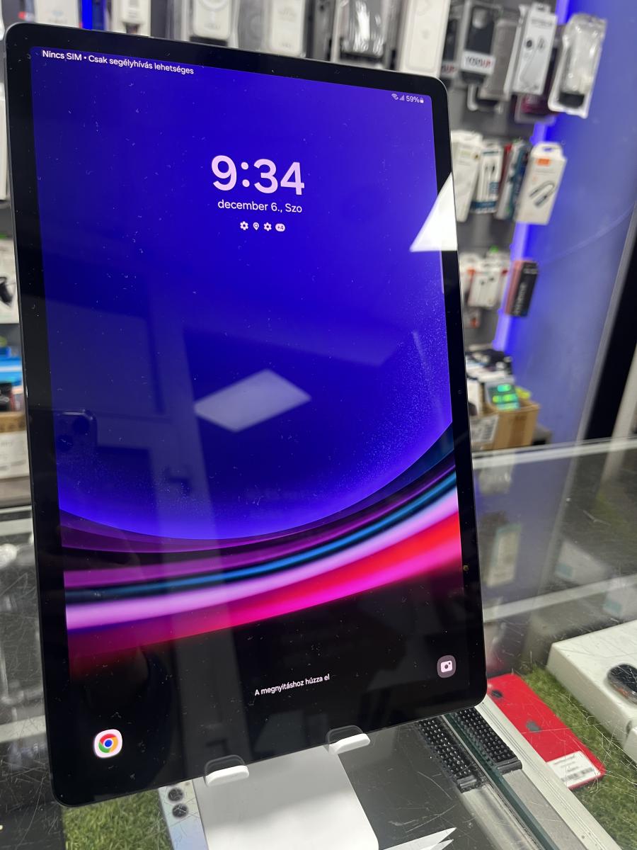 Samsung Galaxy Tab S9+ 12.4" Wifi+5G/LTE (SIM kártyás) 256/12GB Táblagép+ S Pen(SM-X816B), HASZNÁLT 