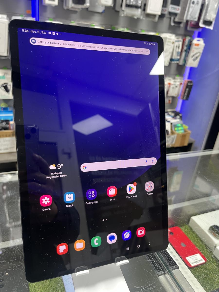 Samsung Galaxy Tab S9+ 12.4" Wifi+5G/LTE (SIM kártyás) 256/12GB Táblagép+ S Pen(SM-X816B), HASZNÁLT 