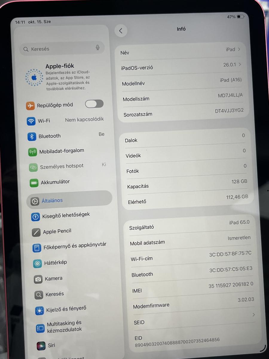  iPad 11 2025 Wi-Fi+Cellular 5G eSIM 64GB Pink