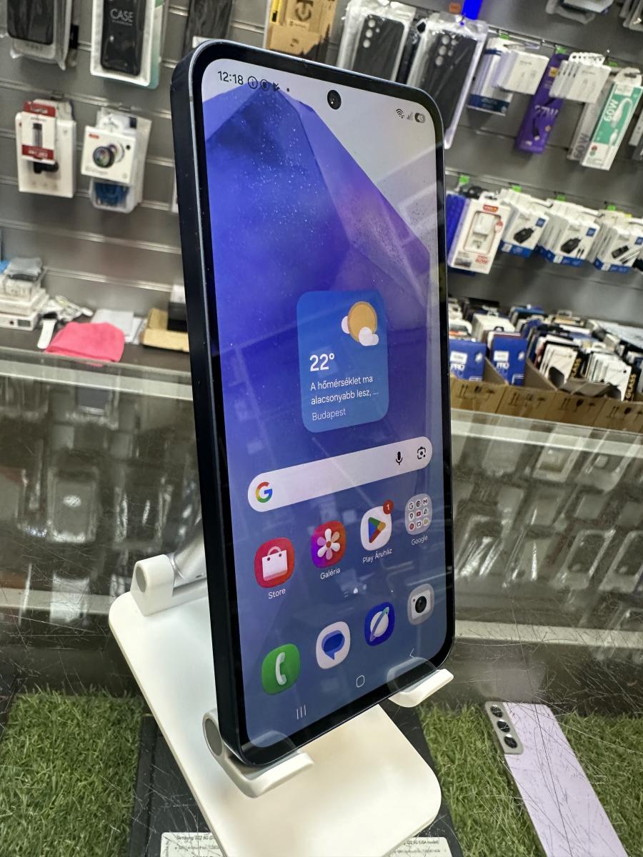 Samsung Galaxy A55 5G 128GB 8GB RAM Dual ( SM-A556B/DS ) Awesome Navy, HASZN&Aacute;LT 