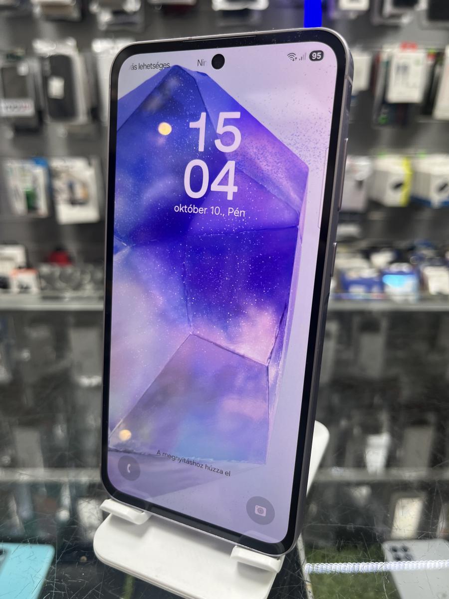 Samsung Galaxy A55 5G 128GB 8GB RAM Dual ( SM-A556B/DS ) Awesome Lilac, HASZN&Aacute;LT