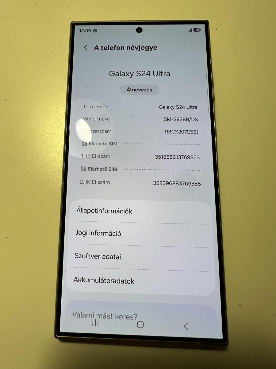 Samsung Galaxy S24 Ultra 5G, Dual SIM, Sz&uuml;rke, 12/256GB (SM-S928B)