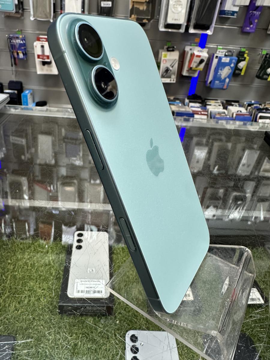 Apple iPhone 16 128GB mobiltelefon, Z&ouml;ld mobiltelefon