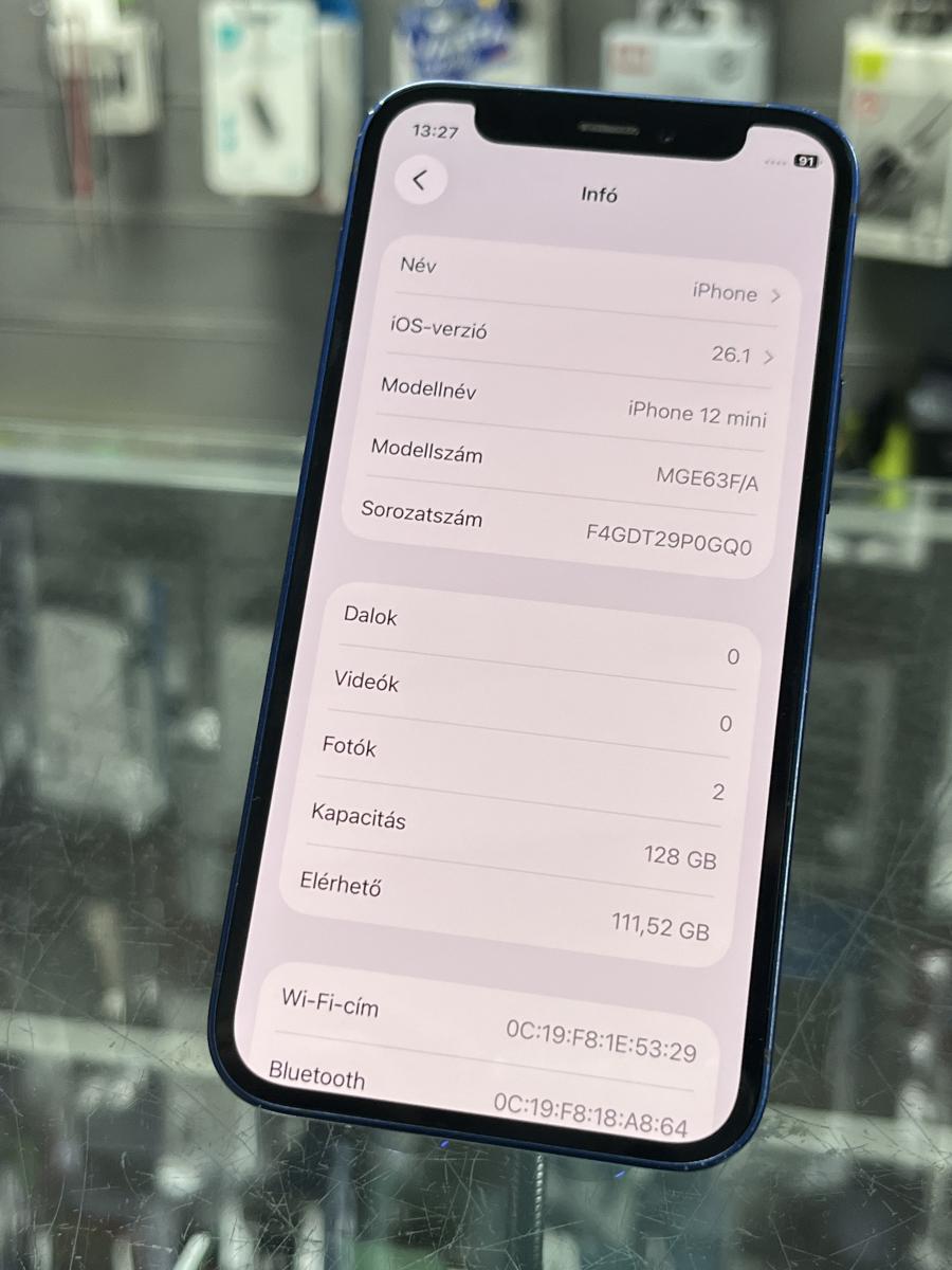iPhone 12 Mini 128GB Kék használt mobiltelefon