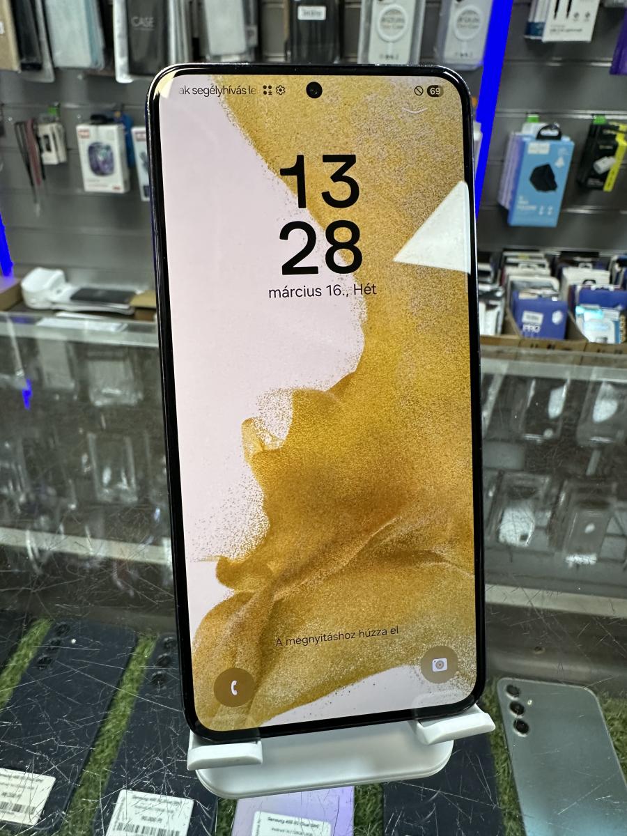 Samsung Galaxy S22  5G 128GB 8GB RAM SM-S901 FEKETE DUAL SIM MOBILTELEFON, HASZN&Aacute;LT
