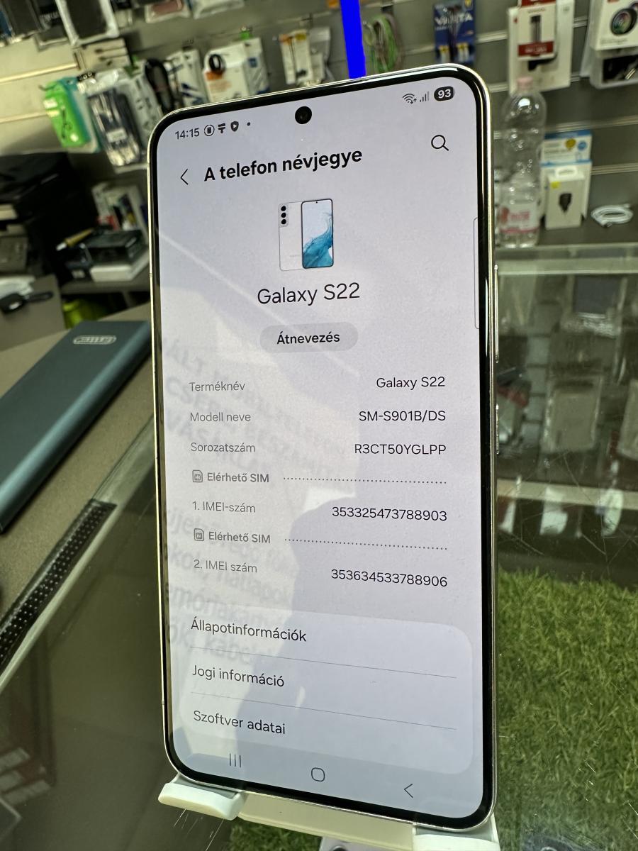 Samsung Galaxy S22 128GB 8GB RAM SM-S901B/DS silver/feh&eacute;r