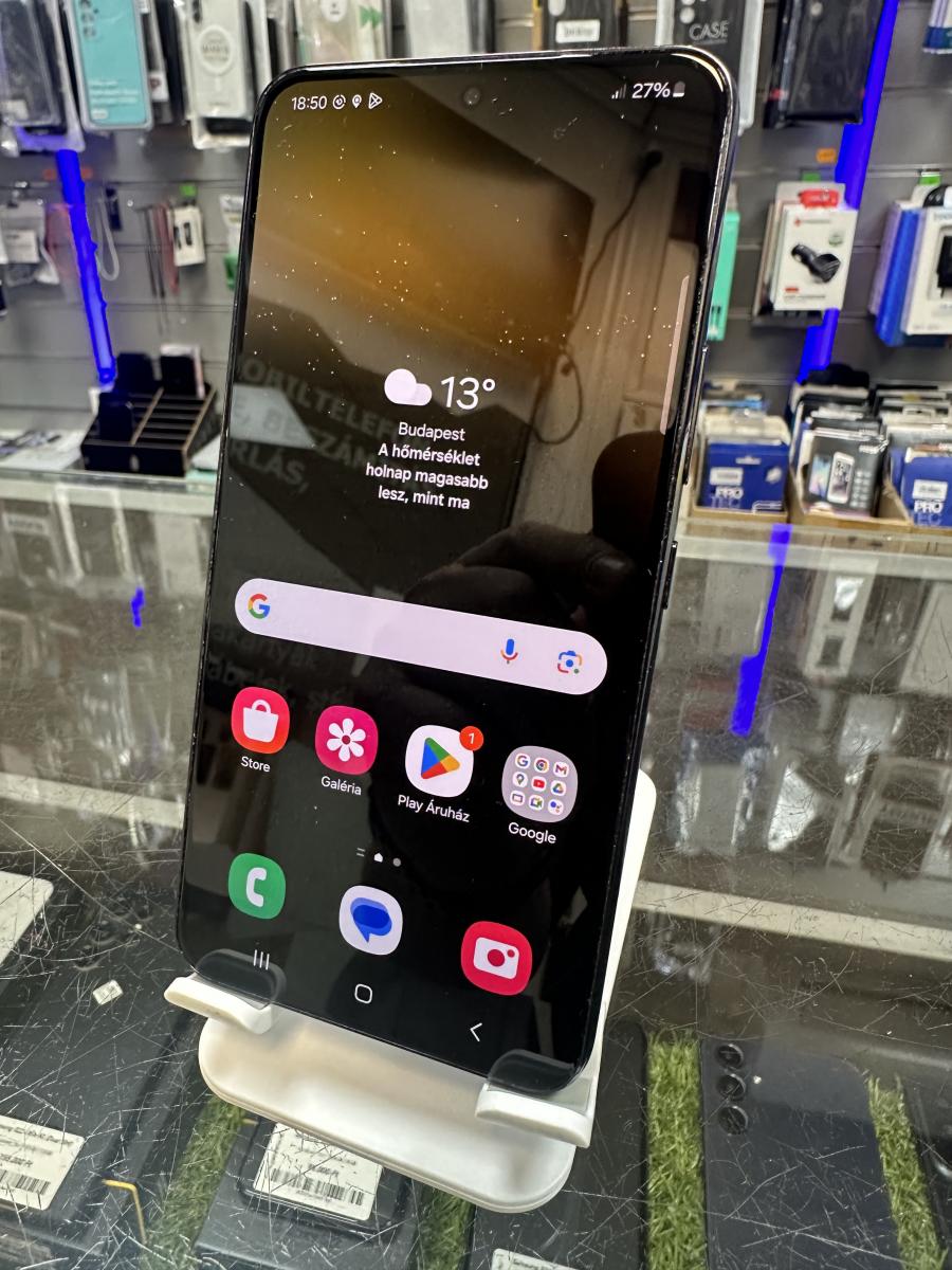 Samsung Galaxy S22  5G 128GB 8GB RAM SM-S901 FEKETE DUAL SIM MOBILTELEFON, HASZN&Aacute;LT