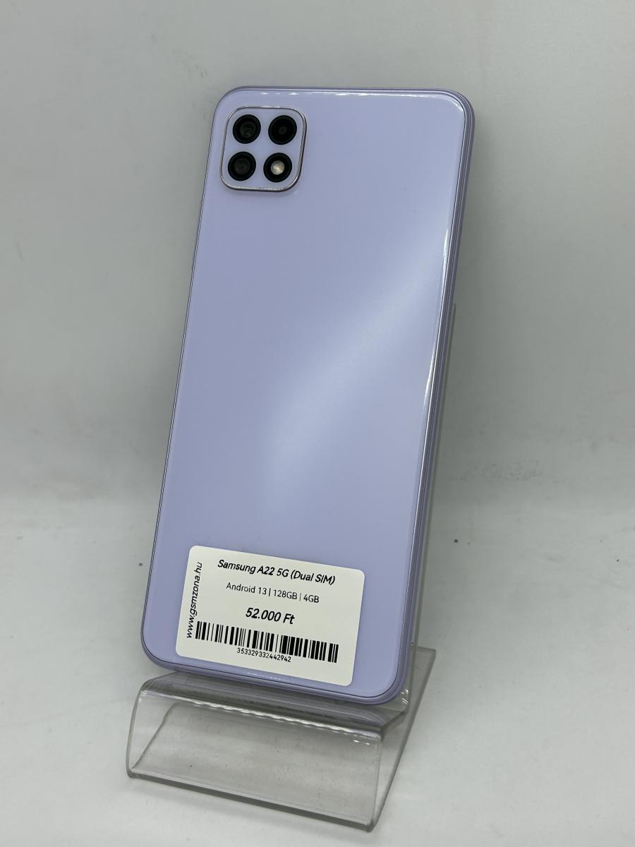 Samsung Galaxy A22 5G 128GB 4GB RAM Dual (A226F) Mobiltelefon, Lila