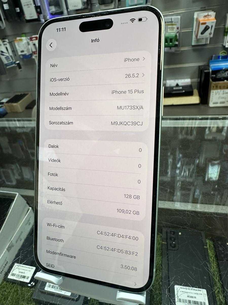 iPhone 15 Plus 128GB 5G Z&ouml;ld Mobiltelefon, HASZN&Aacute;LT