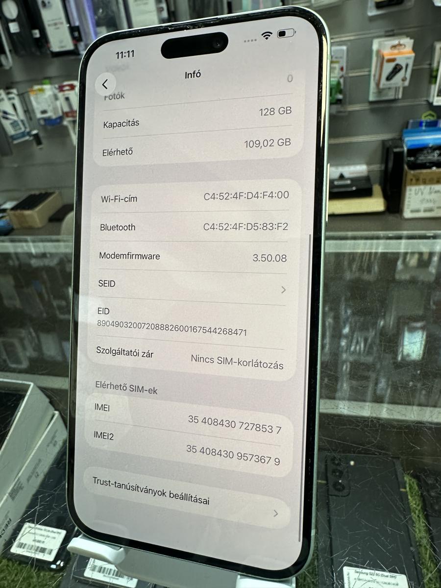 iPhone 15 Plus 128GB 5G Z&ouml;ld Mobiltelefon, HASZN&Aacute;LT