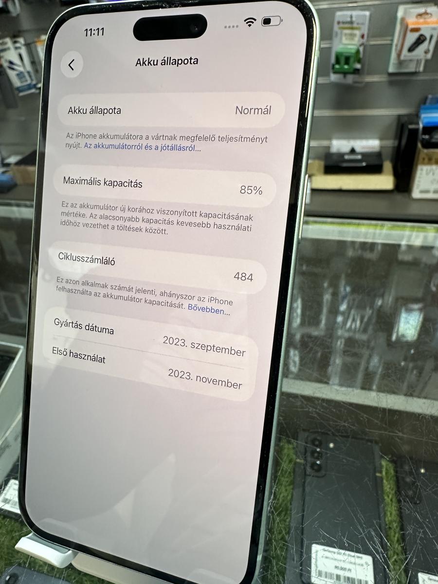 iPhone 15 Plus 128GB 5G Z&ouml;ld Mobiltelefon, HASZN&Aacute;LT