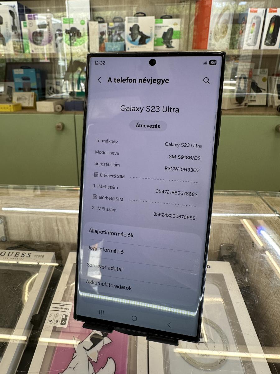 Samsung Galaxy S23 Ultra 5G, Dual SIM, Z&Ouml;LD, 12/512GB (SM-S918B)  HASZN&Aacute;LT MOBILTELEFON