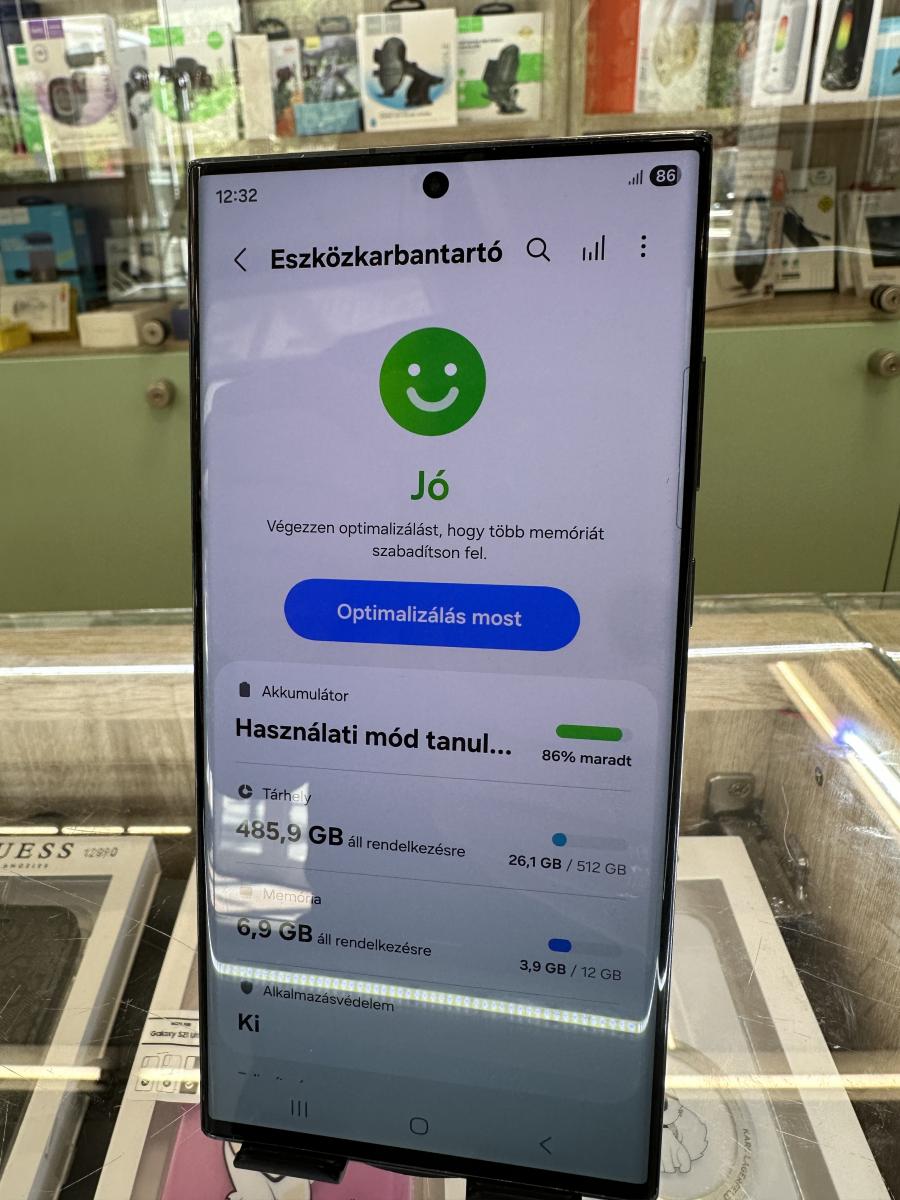 Samsung Galaxy S23 Ultra 5G, Dual SIM, Z&Ouml;LD, 12/512GB (SM-S918B)  HASZN&Aacute;LT MOBILTELEFON