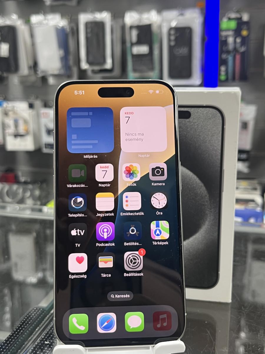 iPhone 15 PRO 128GB 5G Fehér Mobiltelefon 