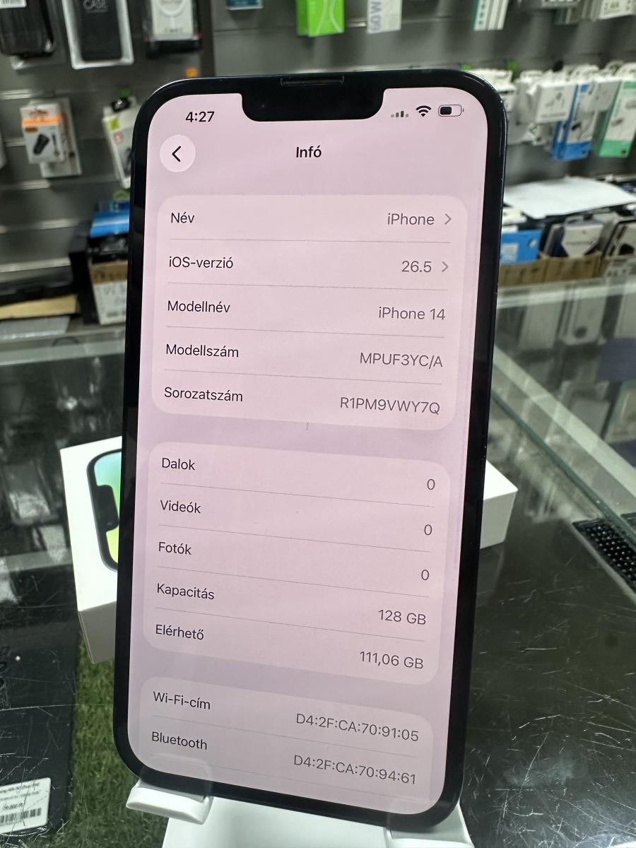 iPhone 14  128GB Black Mobiltelefon