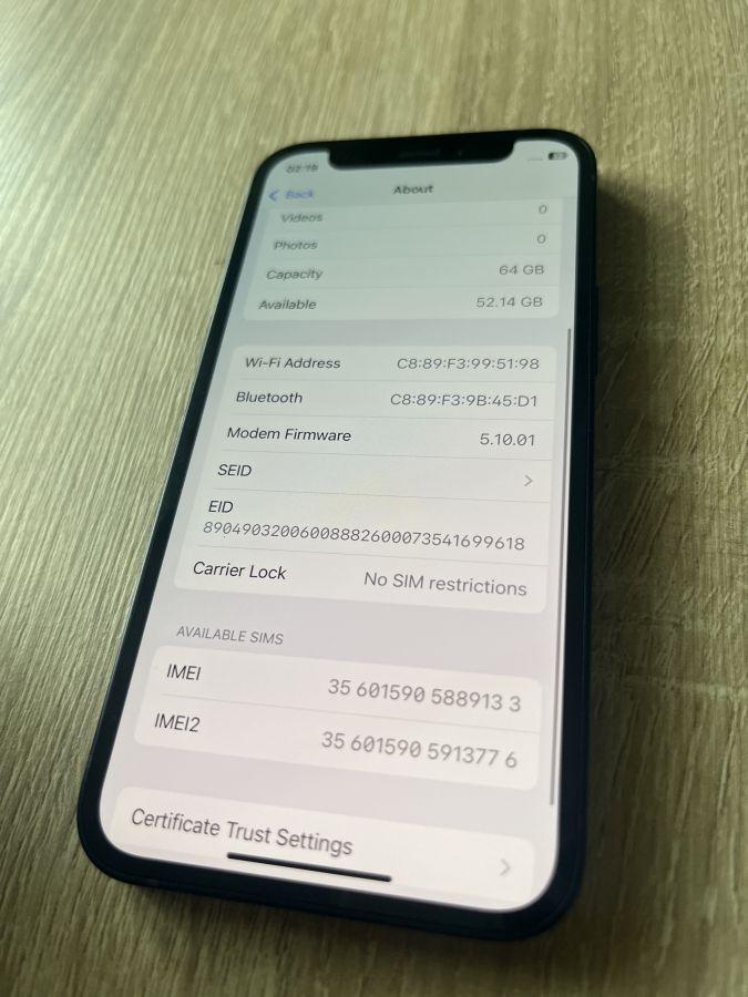 iPhone 12 Mini 64GB Fekete használt mobiltelefon