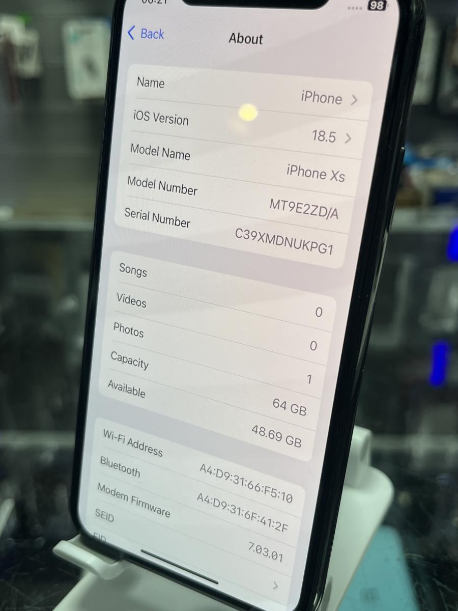 iPhone XS  64GB Black Mobiltelefon - HASZNÁLT