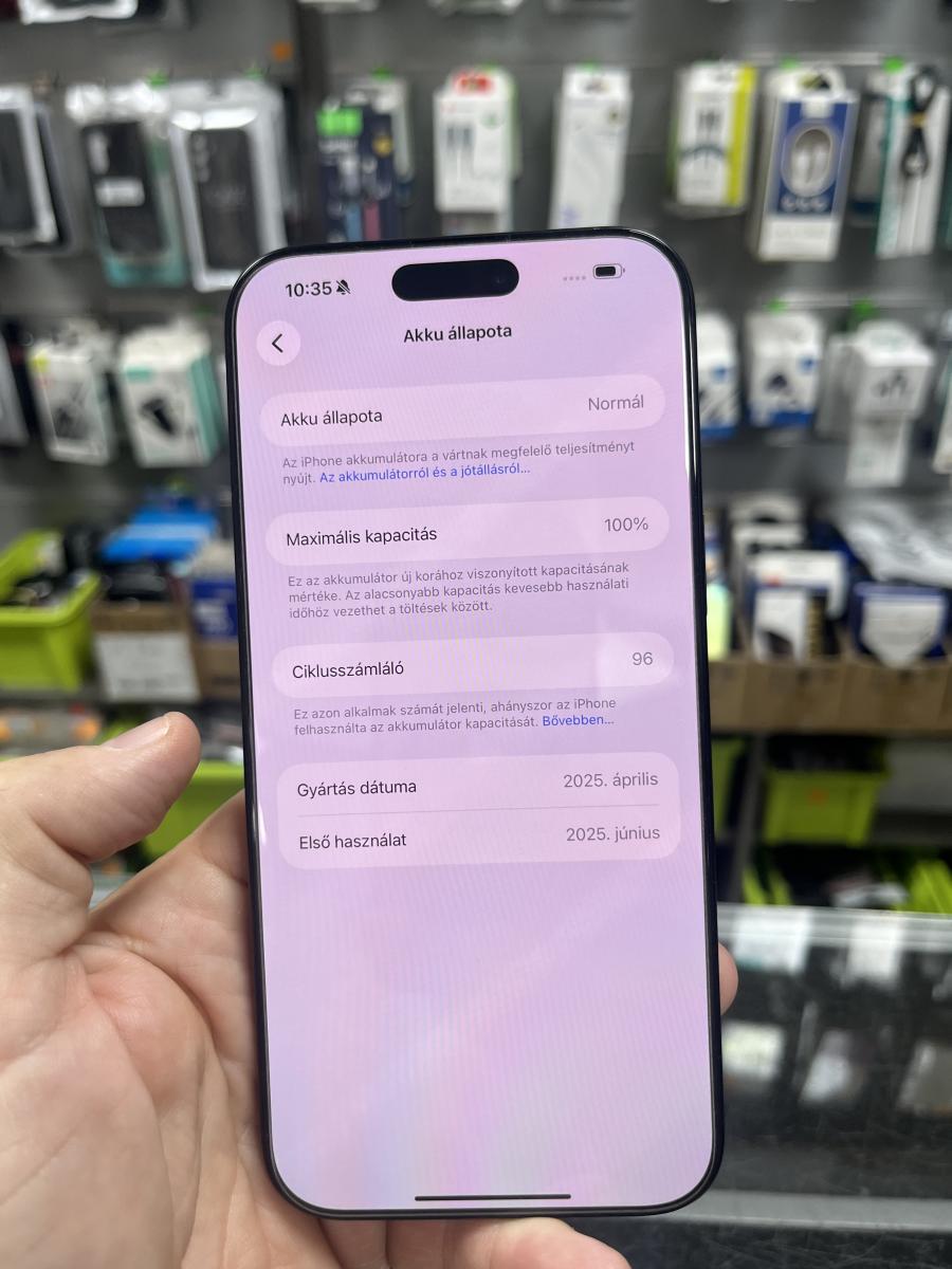 iPhone 16 Pro Max One Függő !!! 256GB 5G Fekete Mobiltelefon 