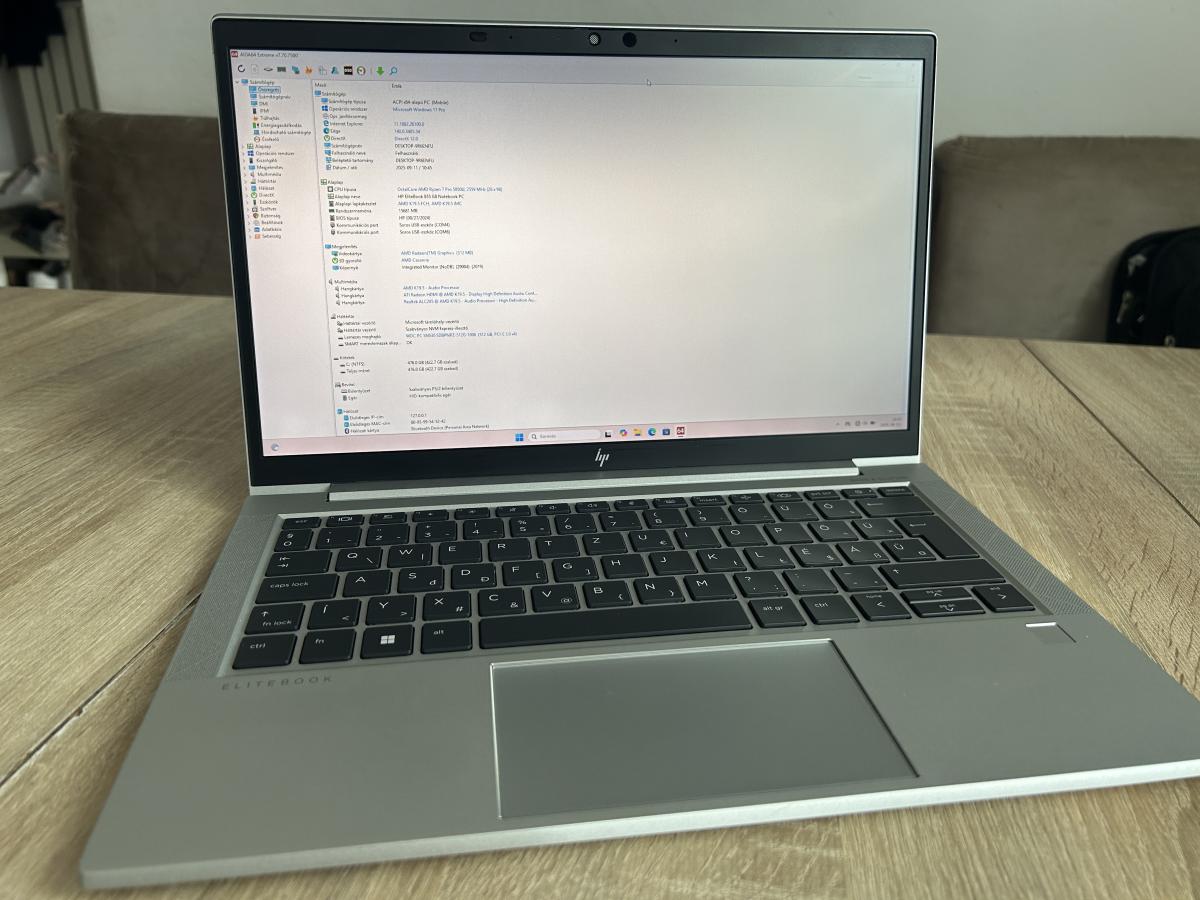 HP Elitebook 835 G8 /401N1EA/ 13.3" FullHD AMD Ryzen 7 PRO-5850U 16G/500GB SSD, 4G/LTE Modem, Privacy Mód,  Win11Pro, Világítós Magyar Bill