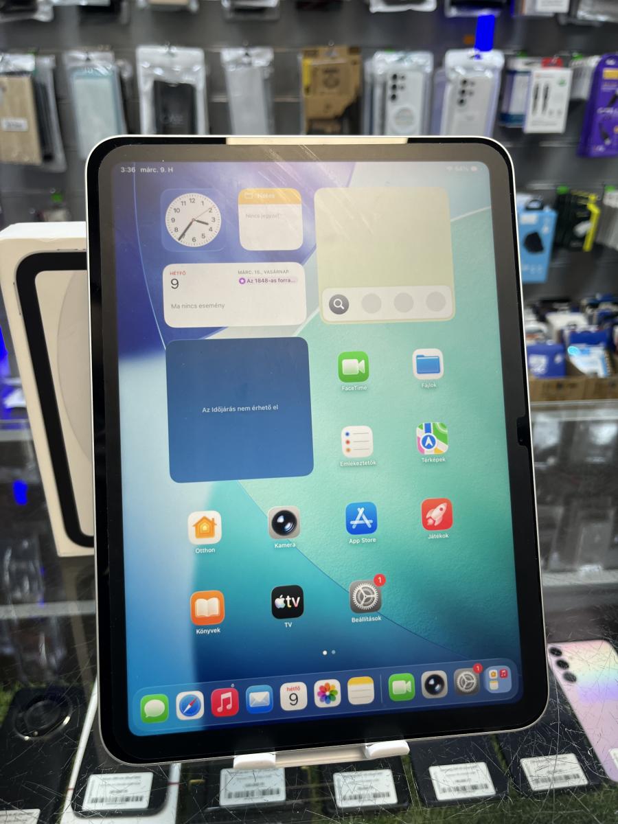 Apple iPad 10.gen 10.9 2022 64GB Wifi , Ez&uuml;st szinben, Haszn&aacute;lt 