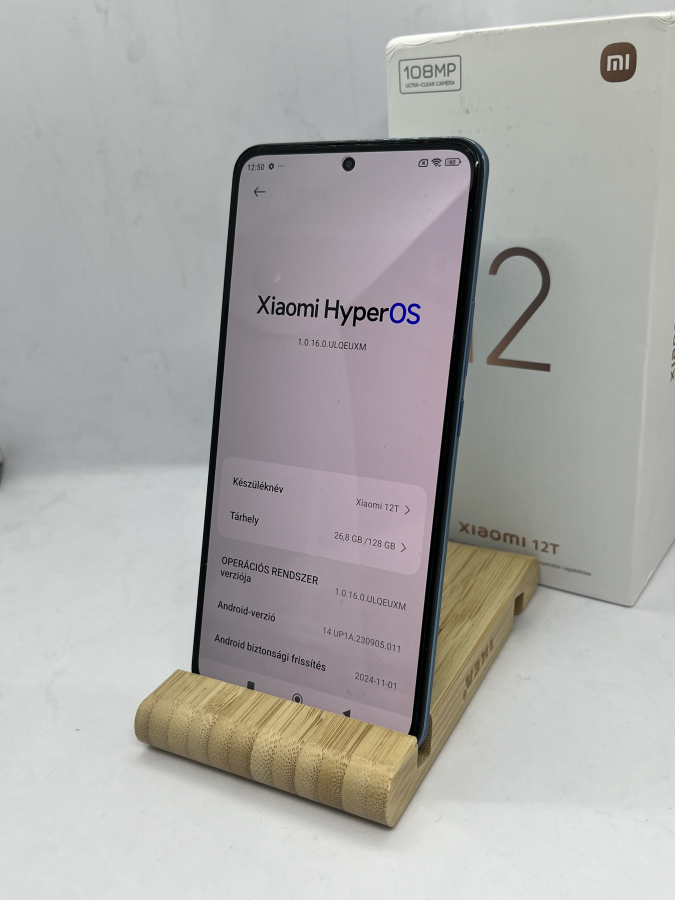 Xiaomi 12T 5G 128GB 8GB RAM Dual Használt Mobiltelefon, kék - 