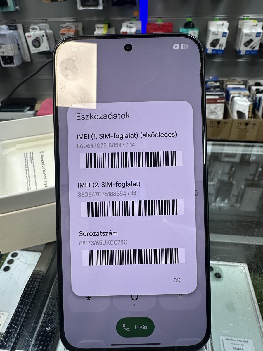 Xiaomi 15T 256GB 12GB RAM Fekete 25069PTEBG, haszn&aacute;lt mobiltelefon