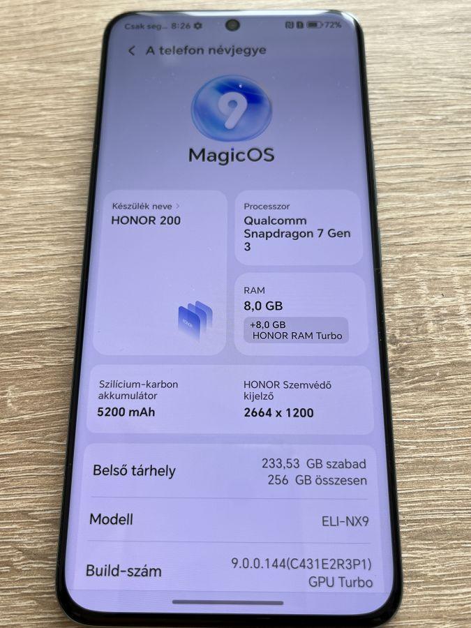 Huawei Honor 200 8GB/256GB DUAL SIM 50Mpx, Snapdragon 7 Gen 3, zöldeskék 