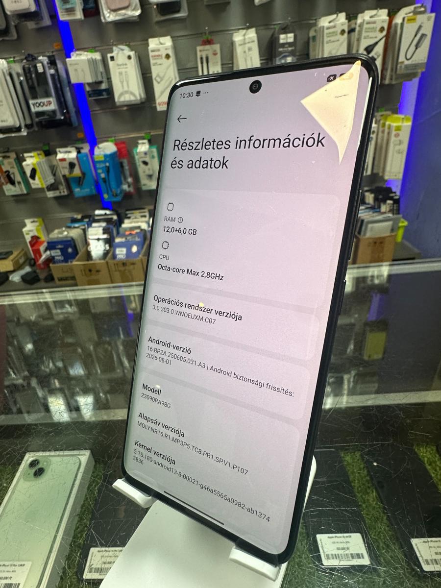 Xiaomi Redmi Note 13 Pro+ 5G 12GB/512GB Midnight Black (23090RA98G), haszn&aacute;lt mobiltelefon