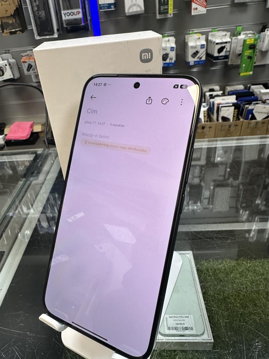 Xiaomi 15T PRO 256GB 12GB RAM Fekete, 2506BPN68G, haszn&aacute;lt mobiltelefon 
