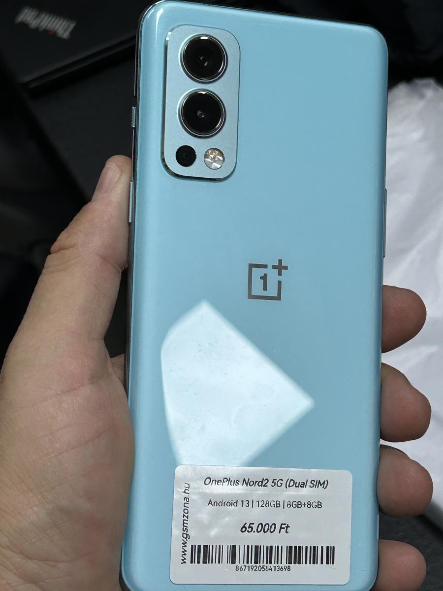 OnePlus Nord2 8GB/8GB / 128GB  5G Dual Mobiltelefon, türkizkék - MÁSOLAT