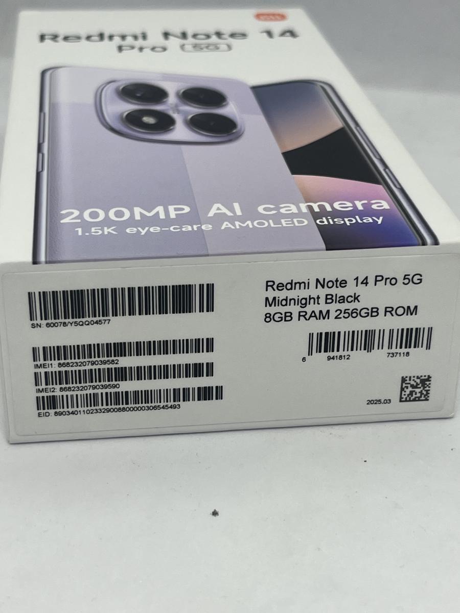 Xiaomi Redmi Note 14 Pro 5G 256GB 8GB RAM Mignight Black