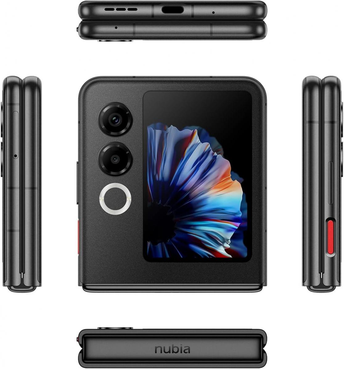 ZTE NUBIA Flip 2 5G 8GB/256GB fekete mobiltelefon, NX732J