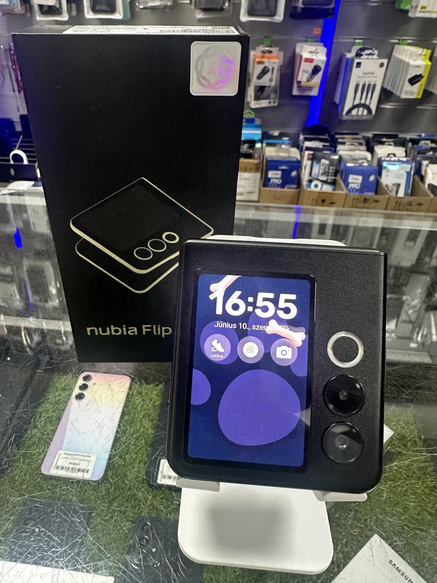 ZTE NUBIA Flip 2 5G 8GB/256GB fekete mobiltelefon, NX732J
