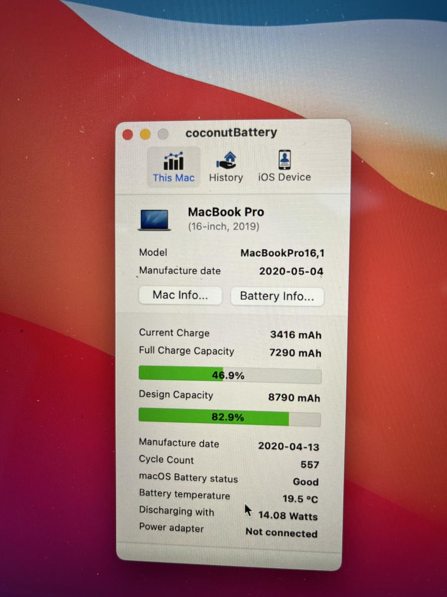 Apple MacBook Pro 16" Retina  2019 i7-9750H 2.60GHz  16GB 1TB SSD  RADEON PRO 5300M , Space gray , US KEY