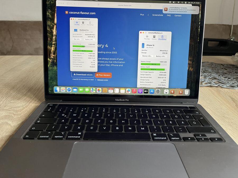 Apple MacBook Pro 13" Retina Touchbar 2020 Intel i5-1038NG7 2.00GHz 16GB (2x8GB ) / 500G SSD