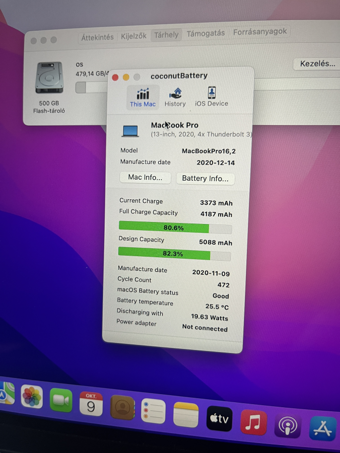 Apple MacBook Pro 13" Retina Touchbar 2020 Intel i5-1038NG7 2.00GHz 16GB (2x8GB ) / 500G SSD