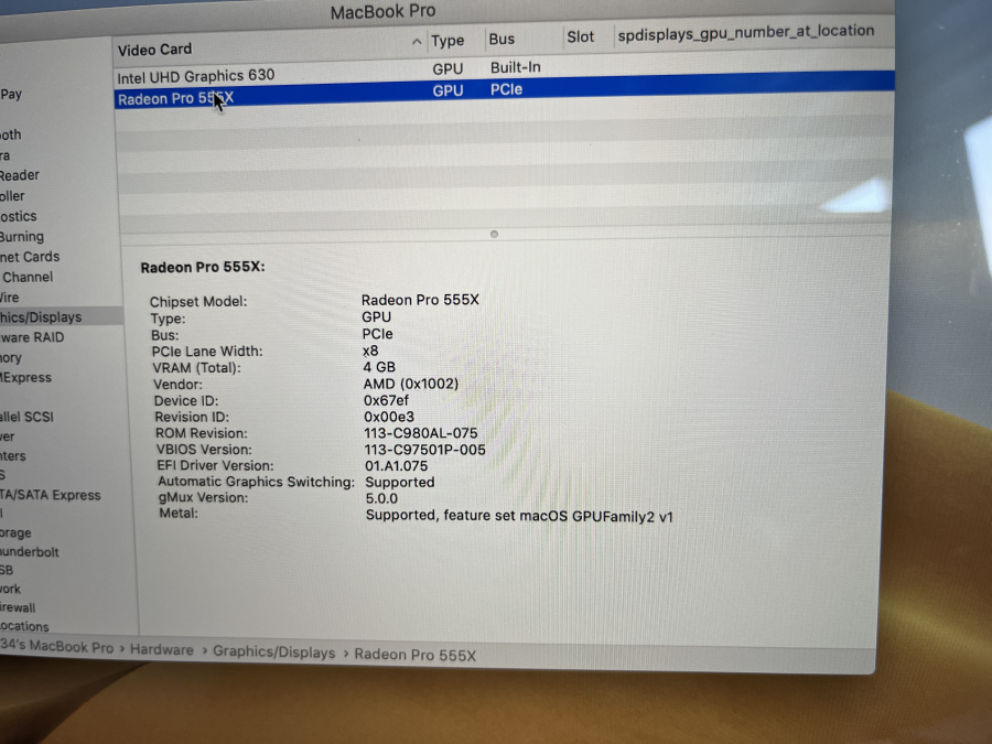 Apple MacBook Pro 15.4" Retina Touchbar Mid 2018 I7-8750H 16GB  / 256 SSD sötétszürke 
