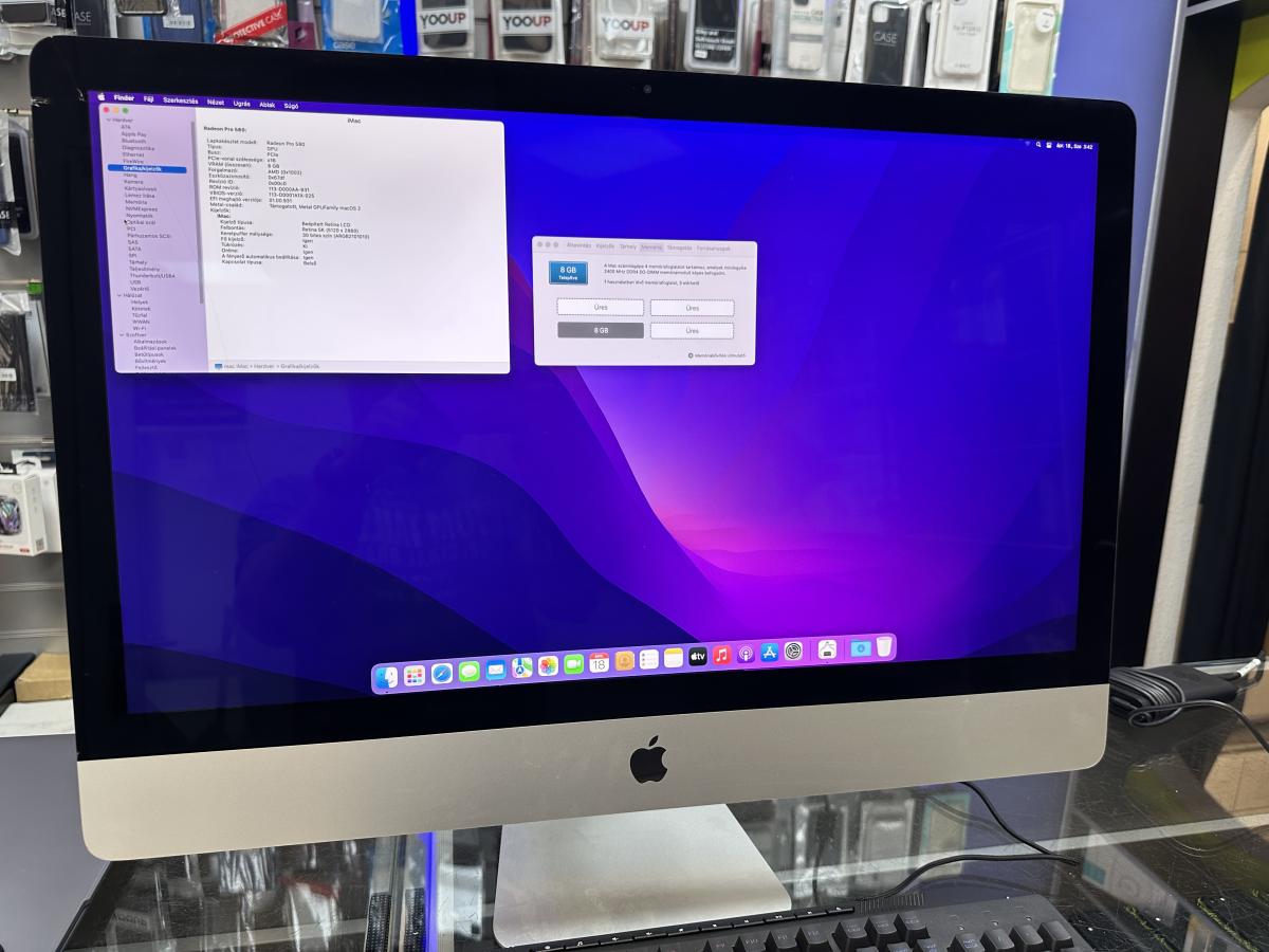Apple iMac 27" RETINA 5K 2017 ( A1419) Core i5 -3.8Ghz 7600K 3.7 8GB RAM/ 500GB SSD  RADEON PRO 580/8G