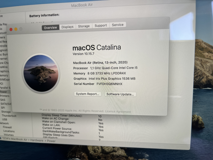 Apple MacBook Air 2020 13" Retina i5-1030NG7 1.10GHz 8GB/256G SSD SPACE GRAY 