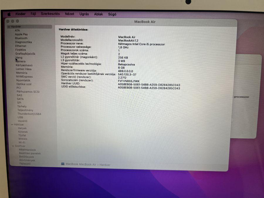 Apple MacBook Air 2017 13" Intel i5 1.8GHz 8GB / 128G SSD Silver 