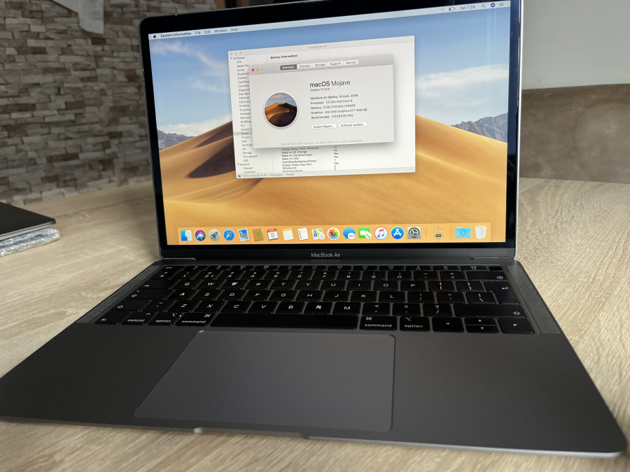 Apple MacBook Air8,2 2019 13" Retina i5-8210Y 1.6GHz 8GB/128G SSD SPACE GRAY